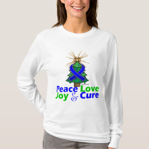 T-shirt Traitement de joie d'amour de paix de cancer du
