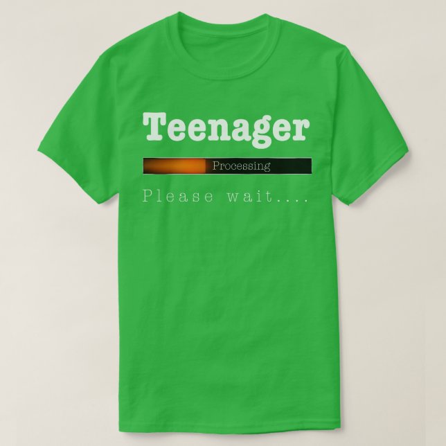 T-shirt Traitement des adolescents Veuillez patienter (Design devant)