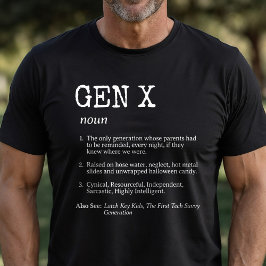 T-shirt Traits de définition X de génération amusante