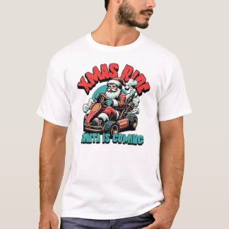 T-shirt Trajet de Noël : le Père Noël arrive'