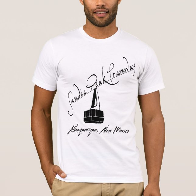 T-shirt Tramway aérienne maximale de Sandia (Devant)