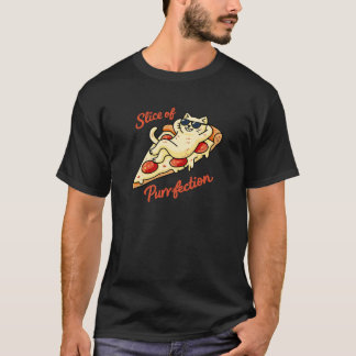 T-shirt Tranche de Perfection Féline Pizza
