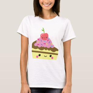 T-shirt Tranche mignonne de gâteau de crème glacée de