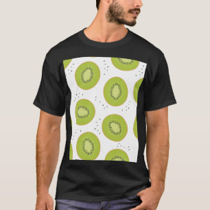 T-shirt Tranches de fruits Kiwi, illustration transparente