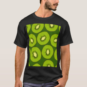 T-shirt Tranches de fruits Kiwi : vert foncé.