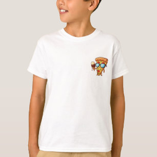 T-shirt Tranches de pizza cool tenant une glace pour enfan