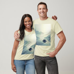 T-shirt Tranquil Mountain Lake Serenity