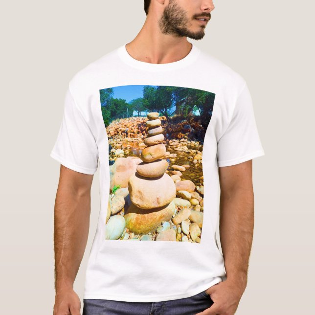 T-shirt Tranquille équilibre des rochers : Eester Rivier (Devant)