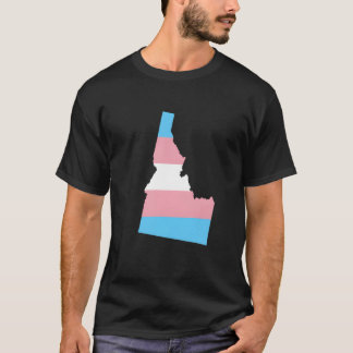 T-shirt Trans Flag Idaho LGBT Pride Support retro