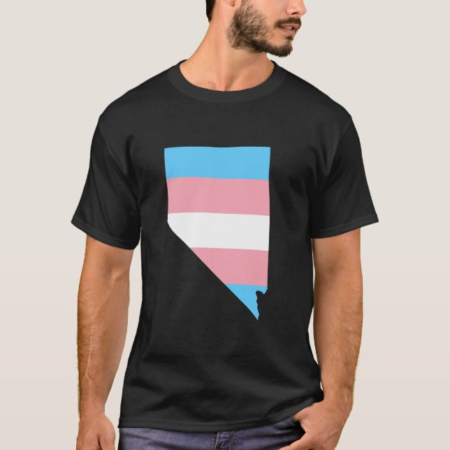 T-shirt Trans Flag Nevada LGBT Pride Support family (Devant)