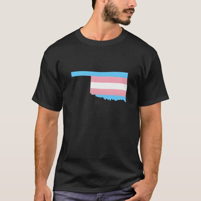 T-shirt Trans Flag Oklahoma LGBT Pride Support family (Devant)