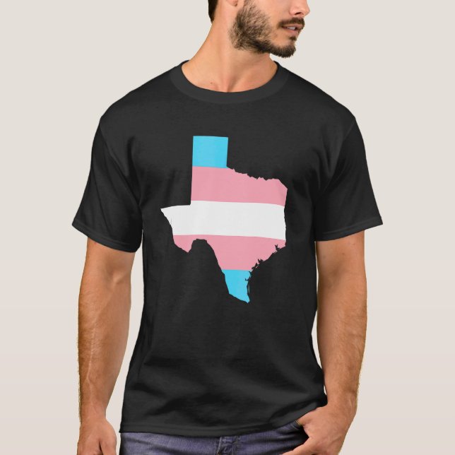 T-shirt Trans Flag Texas Lgbt Pride Support (Devant)