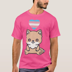 T-shirt Trans Fox LGBTQ Transgender Pride Drapeau Kawaii E