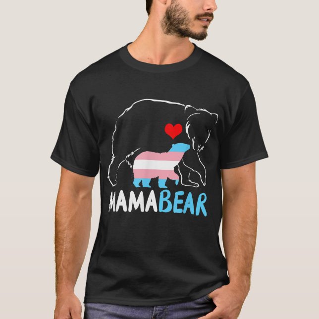 T-shirt Trans Mama Oear Fier Maman Arc-en-ciel Transgenre  (Devant)