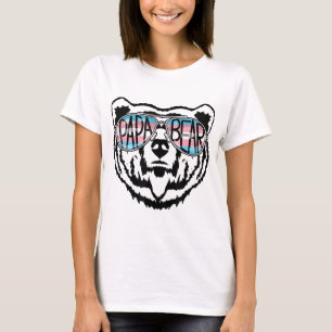 T-shirt Trans Papa ours Fier Papa Ally Transgenre Arc-en-c