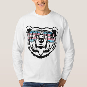 T-shirt Trans Papa ours Fier Papa Ally Transgenre Arc-en-c