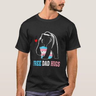T-shirt Trans Papa Ours Papa Libre Ennuis Arc-en-ciel Tran