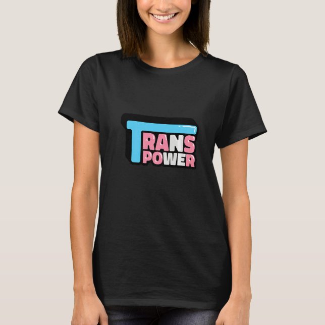 T-shirt Trans power LGBT   (Devant)