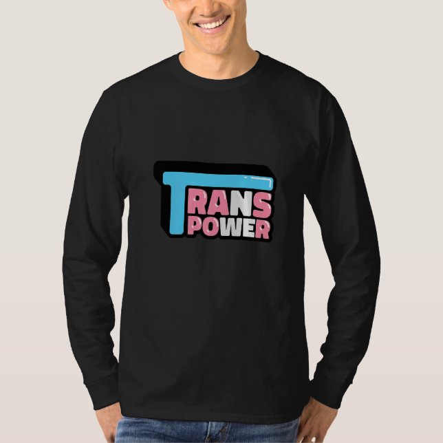 T-shirt Trans power LGBT   (Devant)