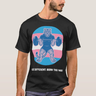 T-shirt Trans Pride Tiger Lifter Gym Shirt — Born This Way