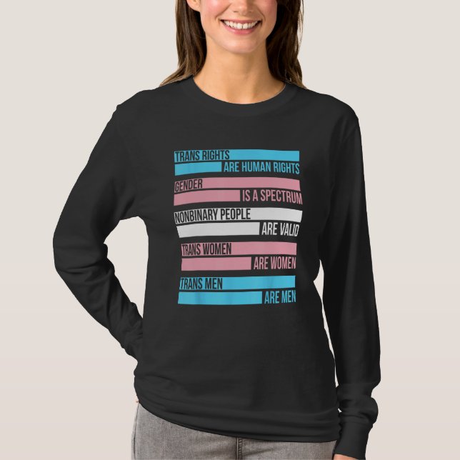 T-shirt Trans Rights Are Human Rights Gender Is A Spectrum (Devant)