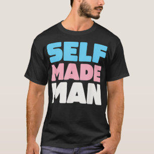 T-shirt Trans Self Made Man FTM Transgender Flag Support L