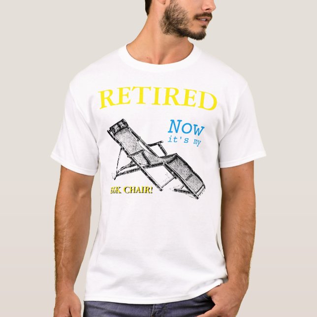 T-shirt Transat Rétro Retraité Retraité Hommes Tee 2 (Devant)