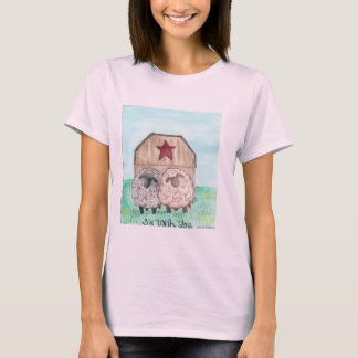 T-shirt transfert d'aquarelle unique des moutons