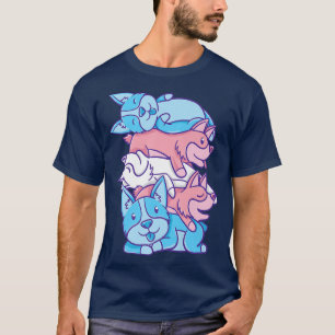 T-shirt Transgenre1330 Corgi Pile Transgenre