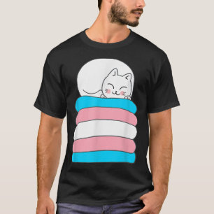 T-shirt Transgenre Pride Chat LGBT Trans Drapeau Chats mig