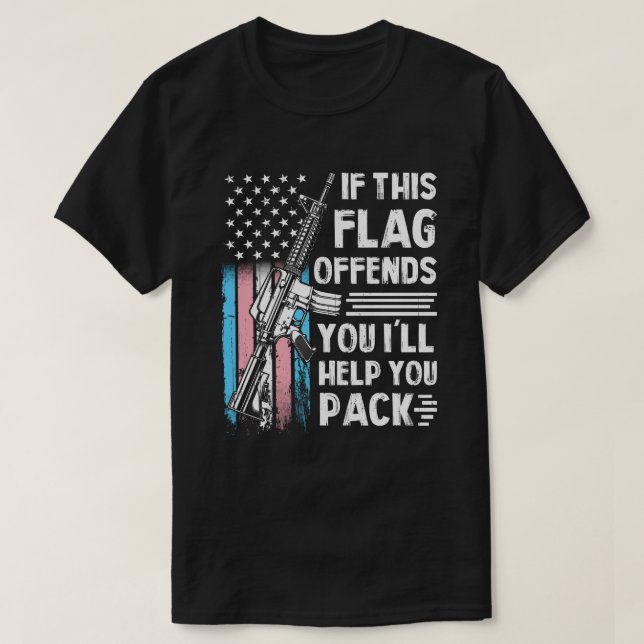 T-shirt Transgenre Si Ce Drapeau Vous Offense Transarc-en- (Design devant)