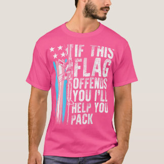 T-shirt Transgenre Si Ce Drapeau Vous Offense Un Ar-15 Gun