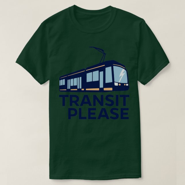 T-shirt TRANSIT S'IL VOUS PLAÎT sombre (Design devant)