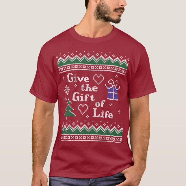 T-shirt Transplant cadeau de vie Noël laide Sweater (Devant)