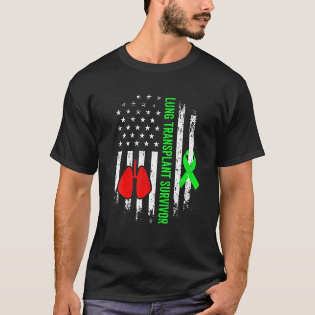 T-shirt Transplant pulmonaire Survivant Guerrier Orgue Bén (Devant)