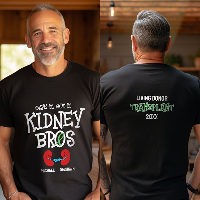 T-shirt Transplantation de rein Donateur et récipiendaire  (Créateur téléchargé)