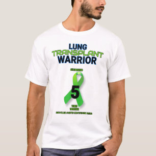 T-shirt Transplantation pulmonaire 5 Anniversaire Guerrier