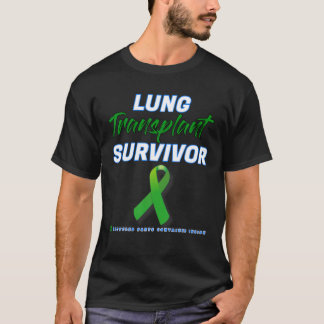 T-shirt Transplantation pulmonaire Guerrier Survivant Mala