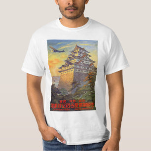 T-shirt Transport aérien japonais avec le temple