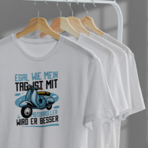 T-shirt Transport Blue Scooter