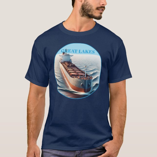 T-shirt Transport de marchandises de minerai des Grands La (Devant)