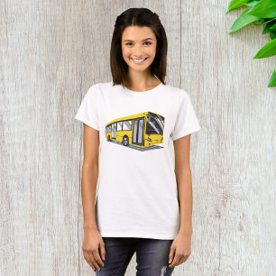 T-shirt Transport en commun de bus urbain jaune gras