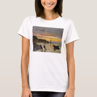 T-shirt Transportant un bateau à terre, Honfleur par