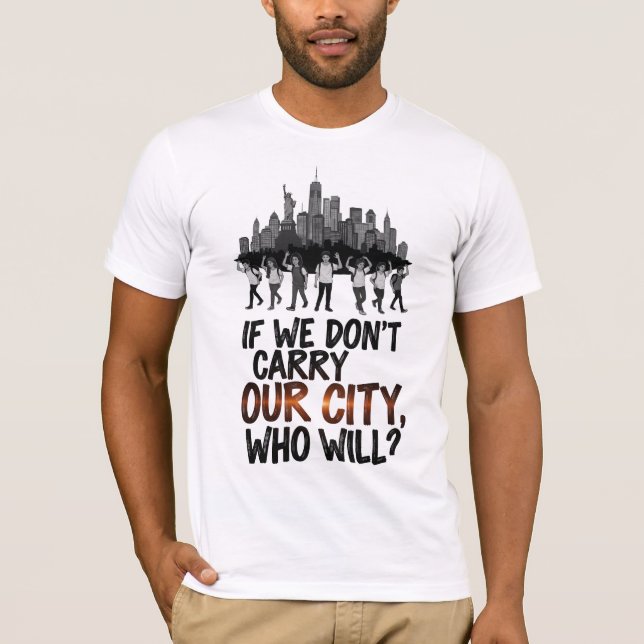 T-shirt Transporter Notre Ville - Qui Le Fera? (Devant)