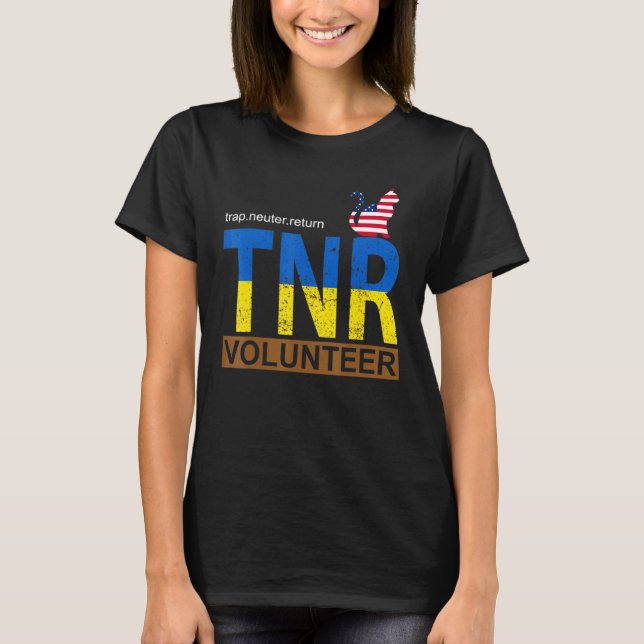 T-shirt Trap Neuter Retour Tnr Volontaire Chat (Devant)