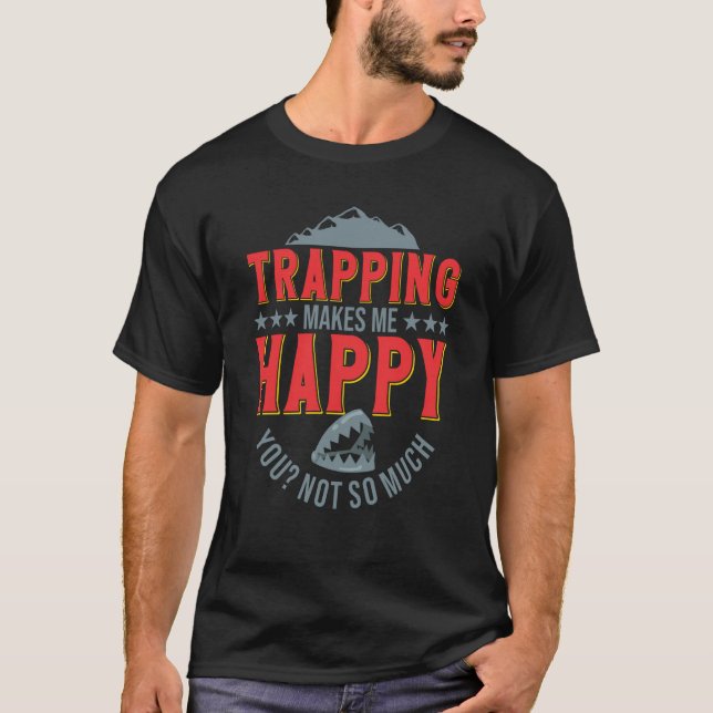 T-shirt Trapper Bushcrafting Trap Survival Hunter (Devant)