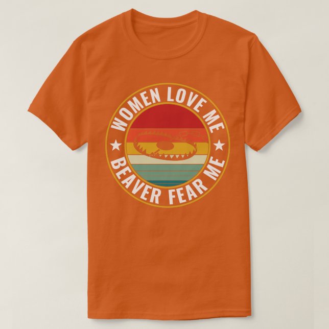 T-shirt Trapper Funny Beaver Craignez-moi la chasse au piè (Design devant)