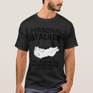 T-shirt Traqueur Personnel Tuxedo Drôle Vache Chat Manche