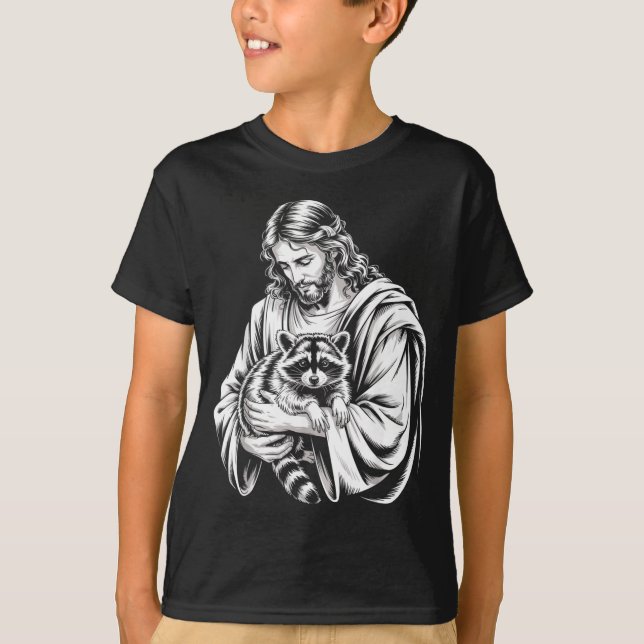T-shirt Trash Panda Jesus Raccoon Trashed Racoon Animal Ra (Devant)