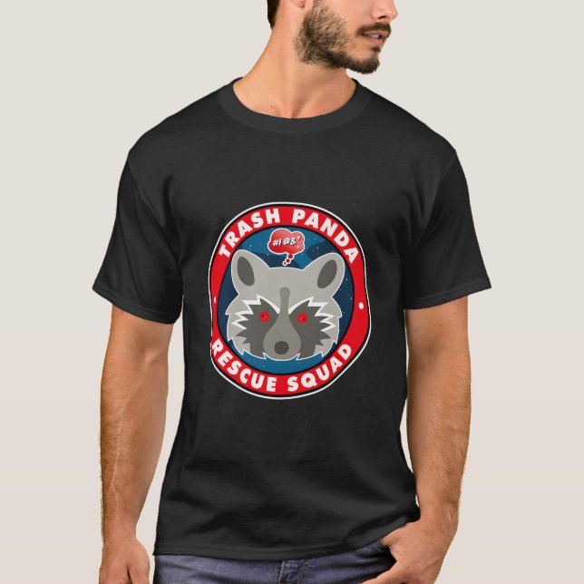 T-shirt Trash Panda Raccoon Rescue Squad (Devant)